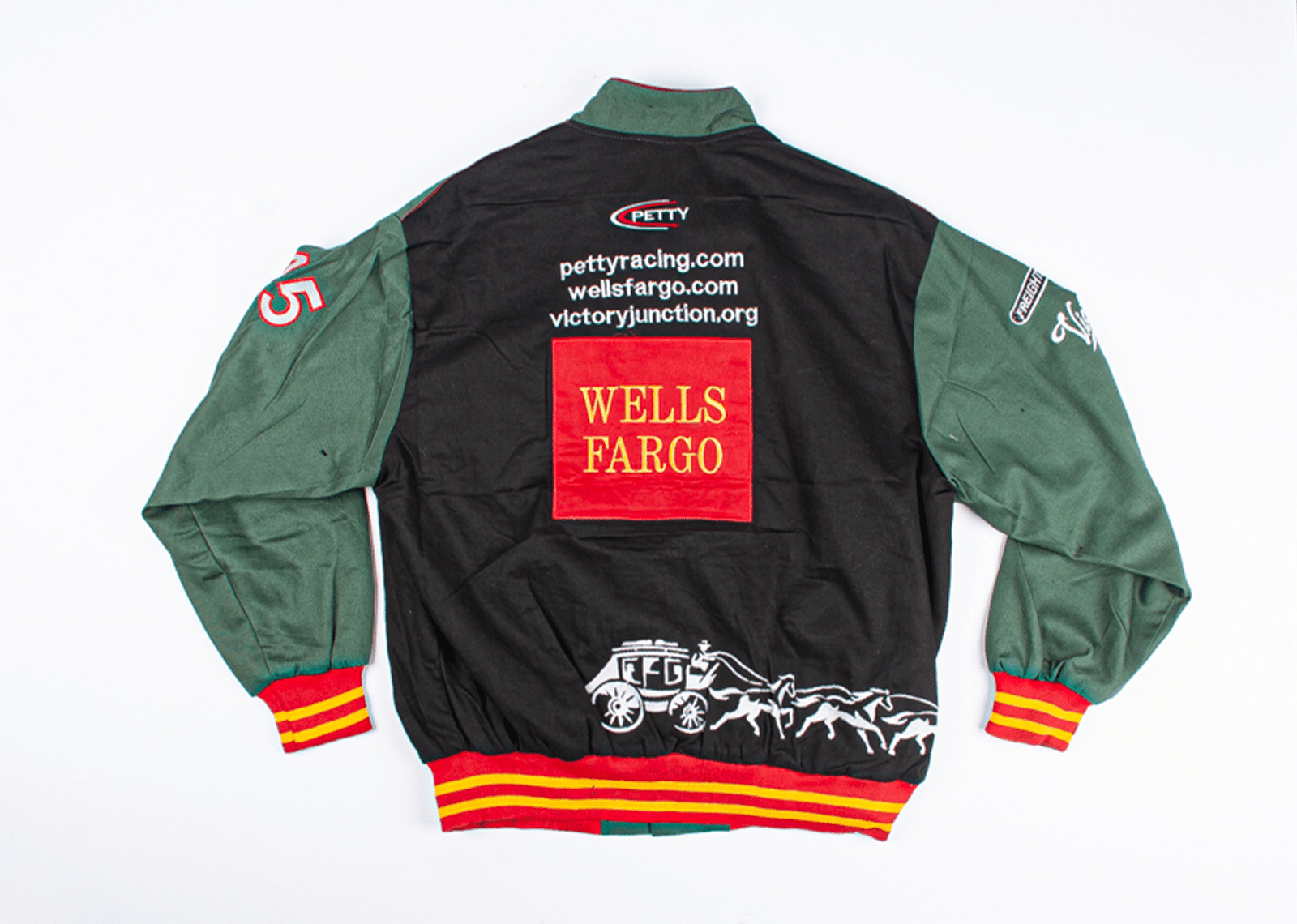 Buy KICKSTW Hand-Picked Wells Fargo Vintage Racing Jacket Black Green ...