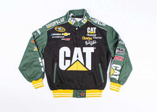 KICKSTW Hand-Picked Caterpillar Vintage Racing Jacket Black Green (Remake) No.31