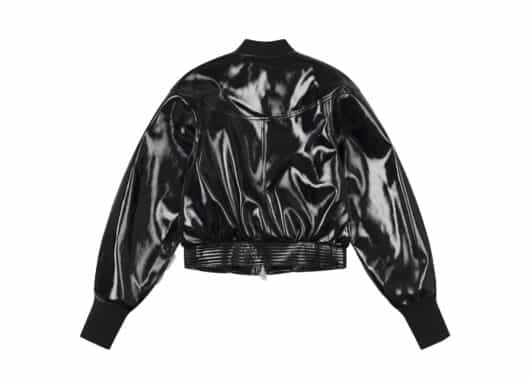 Low Classic Raglan Leather Jacket Black - Image 2
