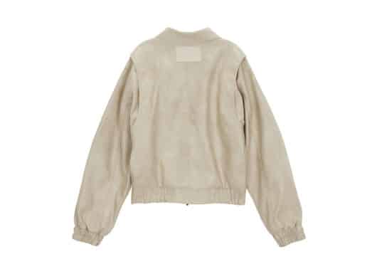 Matin Kim Pocket Point Washed Leather Jumper Ivory JP034 - Image 2