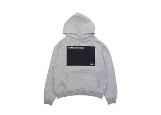 The Museum Visitor Box Logo Hoodie Light Grey