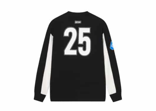A Few Good Kids Badges Patchwork Waffle L/S Jersey Tee Black - Image 2