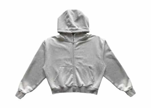 Haonanhuang Destroyed Boxy Fit Hoodie Grey H394