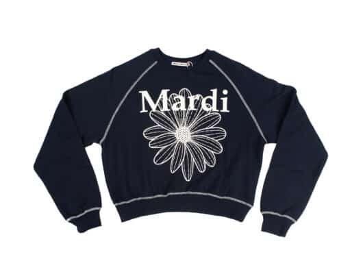 Mardi Mercredi Raglan FlowerMardi Crewneck Navy Ivory