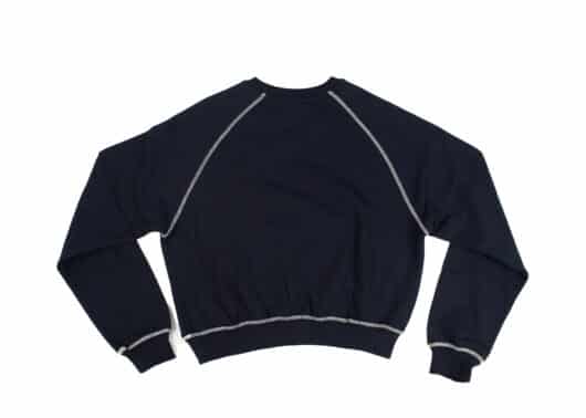Mardi Mercredi Raglan FlowerMardi Crewneck Navy Ivory - Image 2