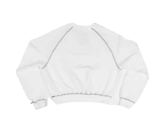 Mardi Mercredi Raglan FlowerMardi Crewneck White Navy - Image 2