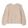 Ronron Handmade Flower Cable Puff Knit Cardigan Ivory - Image 2