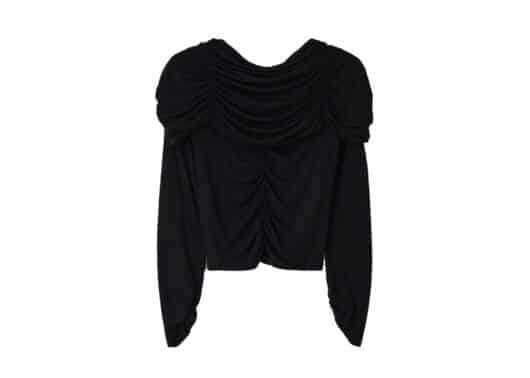 Ronron Pendant Shirring Sailor Zip Up Black - Image 2
