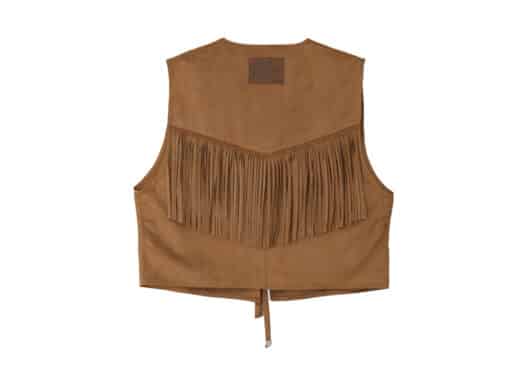Ronron Pendant Suade Tassel Vest Brown - Image 2
