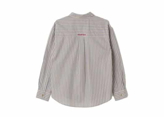 Ronron Round Collar Pocket Shirt Cream Stripe - Image 2