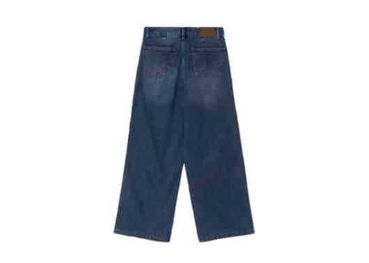 Ronron Side Lace Track Denim Pants Medium Blue - Image 2