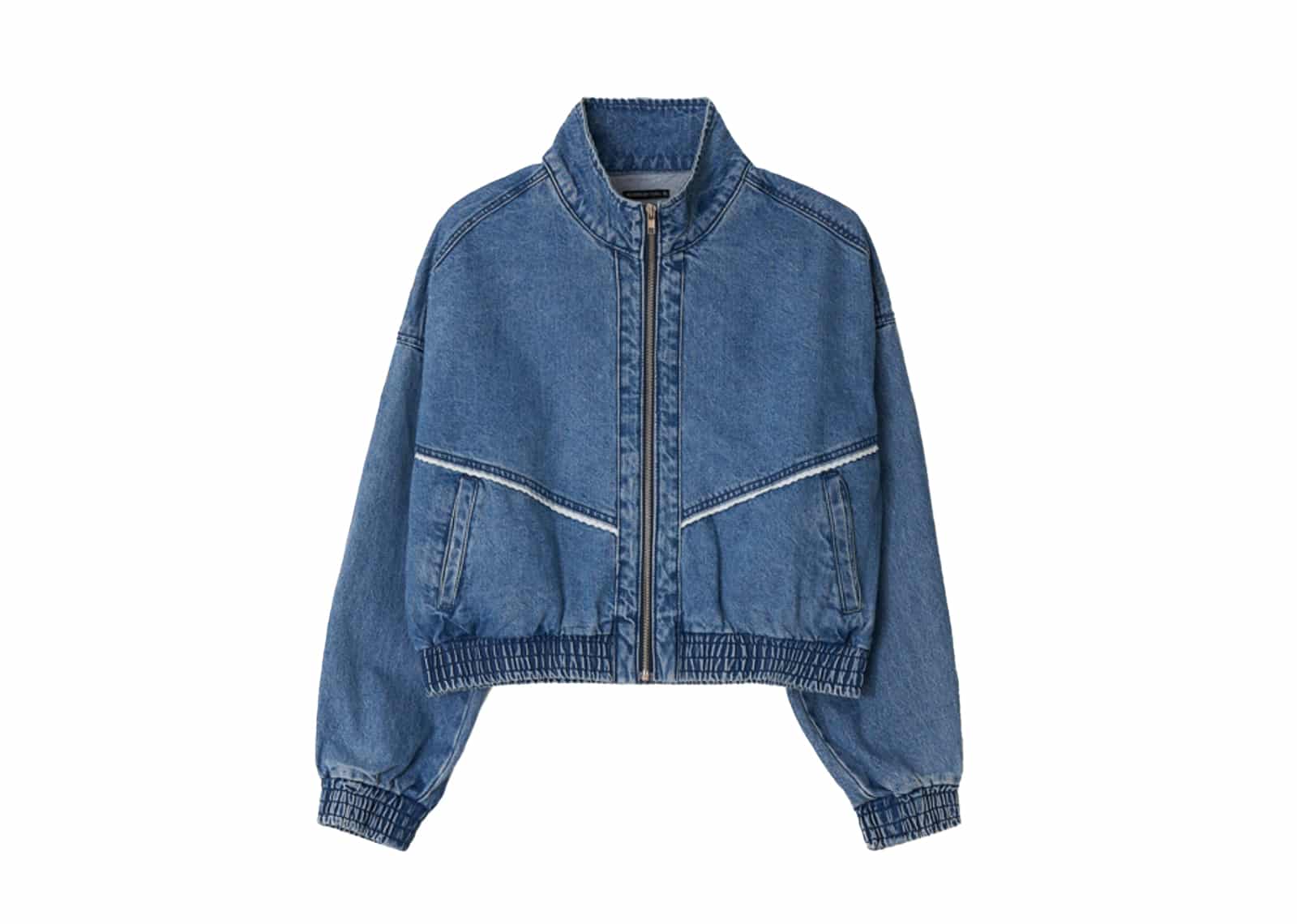◇RONRON◇ TORCHON LACE BLOUSON ZIP UP DENIM JACKET BLACK Ronron-Torchon-Lace-Blouson-