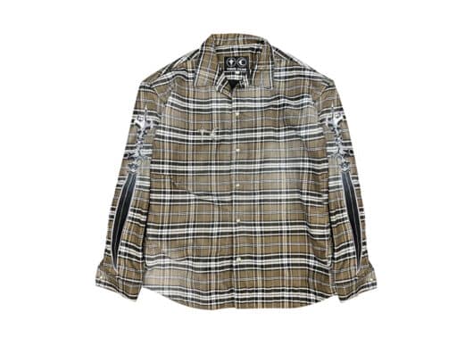 THUG CLUB Arab Sword Flannel Shirt Brown