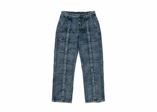THUG CLUB Line GOB Denim Pants Blue - Image 2