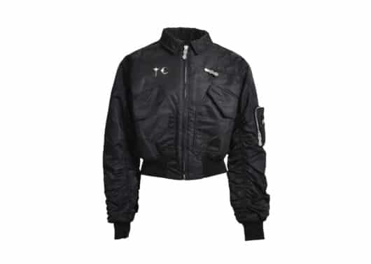 THUG CLUB A Wingless Bird Nylon Bomber Black