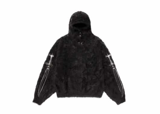 THUG CLUB Pack Fur Sword Hoodie Black