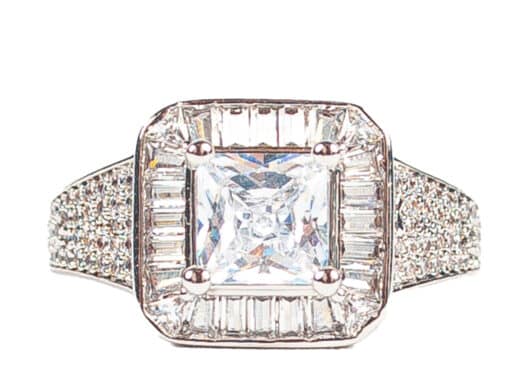 Glacierboy Princess Square Ring Silver