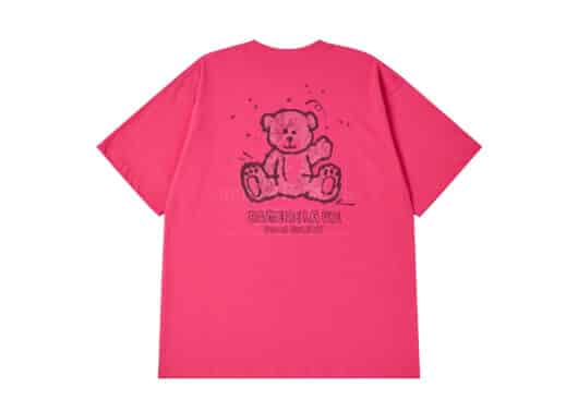 ADLV Hand Sketch Bear Tee Pink