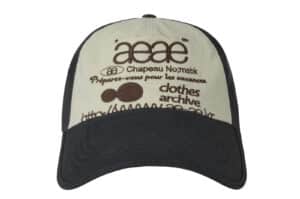 Aeae Web Logo 5 Pannel Ball Cap Navy Ivory