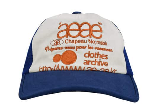 Aeae Web Logo Mesh Cap Blue Orange