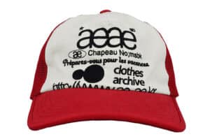 Aeae Web Logo Mesh Cap Red Black