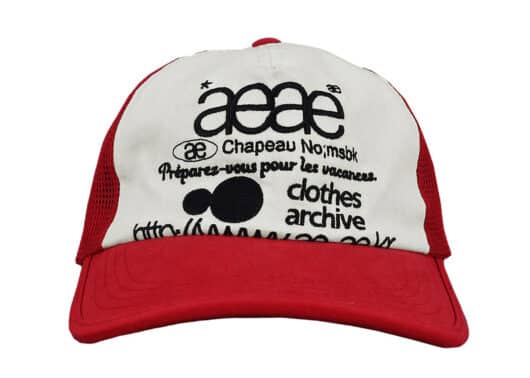 Aeae Web Logo Mesh Cap Red Black