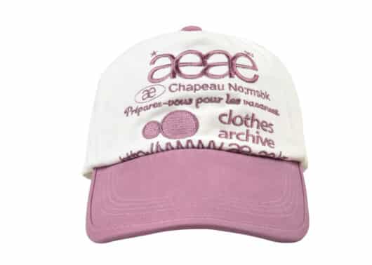 Aeae Web Logo Two Tone Ball Cap White Pink