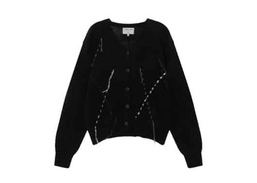 Matin Kim Argyle Stitch Cardigan Black CD038
