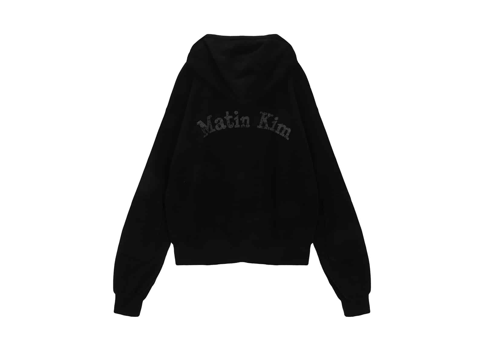 Buy Matin Kim Arm Patch Point Hoody Zip Up Black JP544