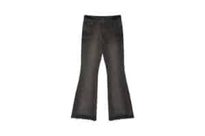 Matin Kim Back Pocket Point Washed Boots Cut Denim Pants Grey DN044