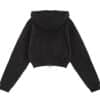Matin Kim Cut Out Detail Crop Zip Up Hoodie Khaki Charcoal JP060 - Image 2