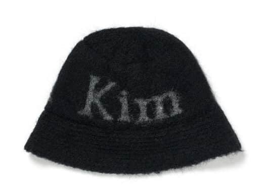 Matin Kim Logo Jacquard Heavy Knit Bucket Hat Black HT033 - Image 2
