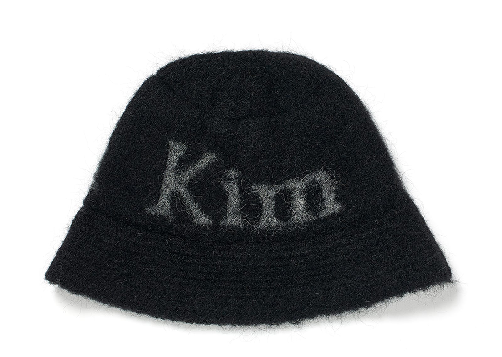 【MATIN KIM】LOGO JACQUARD HEAVY KNIT BUCKET HAT IN BLACK Buy Matin Kim Logo Jacquard Heavy Knit Bucket Hat Black