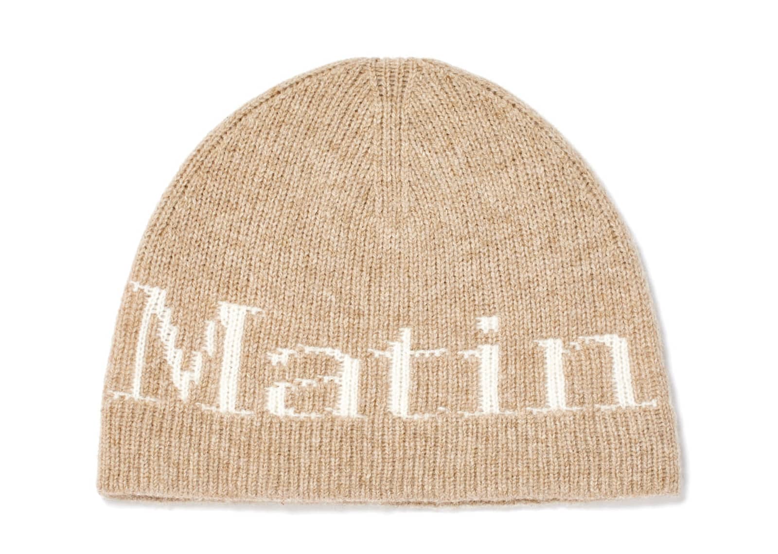 帽子 MATIN KIM STRIPE CHUNKY BEANIE Matin Kim Beanie Matin Kim Logo Script Beanie – Unisex Casual Knit