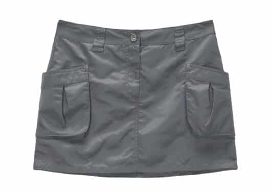Matin Kim Lowrise Nylon Cargo Mini Skirt Grey SK013