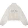Matin Kim Coating Crop Blouson Ivory JP063