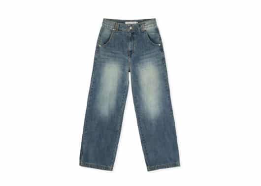 Matin Kim Peaches Coating Washed Denim Pants Blue (W) DN332