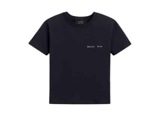 Matin Kim x Coach Logo Cropped Tee Navy TS303