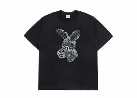ADLV Lettering Rabbit Tee Black