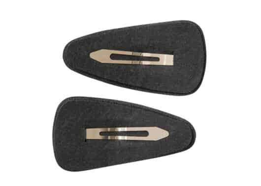 Emis Glitter Velvet Wide Hairpin Black Back view