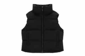 Matin Kim Big Logo Point Down Vest Black DW009 (W) Front View