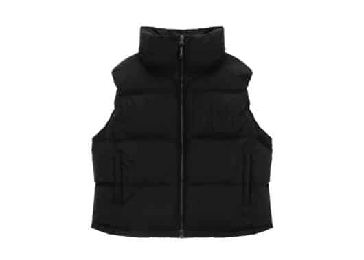 Matin Kim Big Logo Point Down Vest Black DW009 (W) Front View