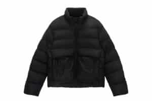 Matin Kim Big Pocket Puffer Down Jumper Black DW001 (W) Front View