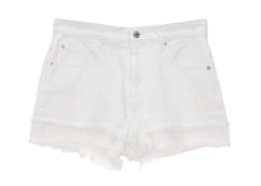 Matin Kim Double Cutted Denim Shorts White DN014