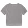 Matin Kim Logo Emboss Velvet Crop Tee Light Grey TS076 Back View