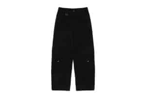 Matin Kim Patch Pocket Washed Cargo Pants Black PT056 Front View