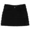 Matin Kim Pleats Mixed Tweed Mini Skirt Black SK014 Front View