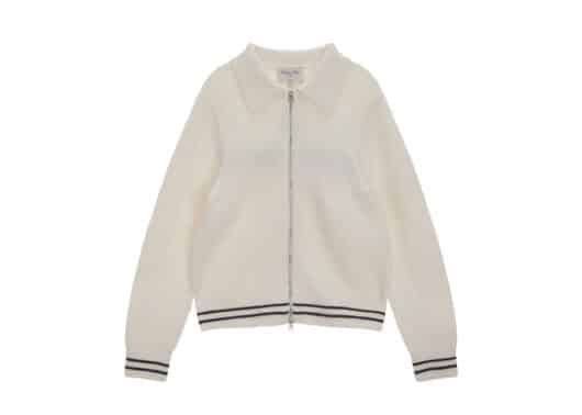 Matin Kim Punching Point Logo Knit Cardigan Ivory (W) CD045 - Image 2