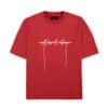 RAF VALOIS "CURED" Embroidered Logo Tee Red 23SS005T2