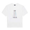 RAF VALOIS Embroidery Flowing Lines Tee White 22SS002T1